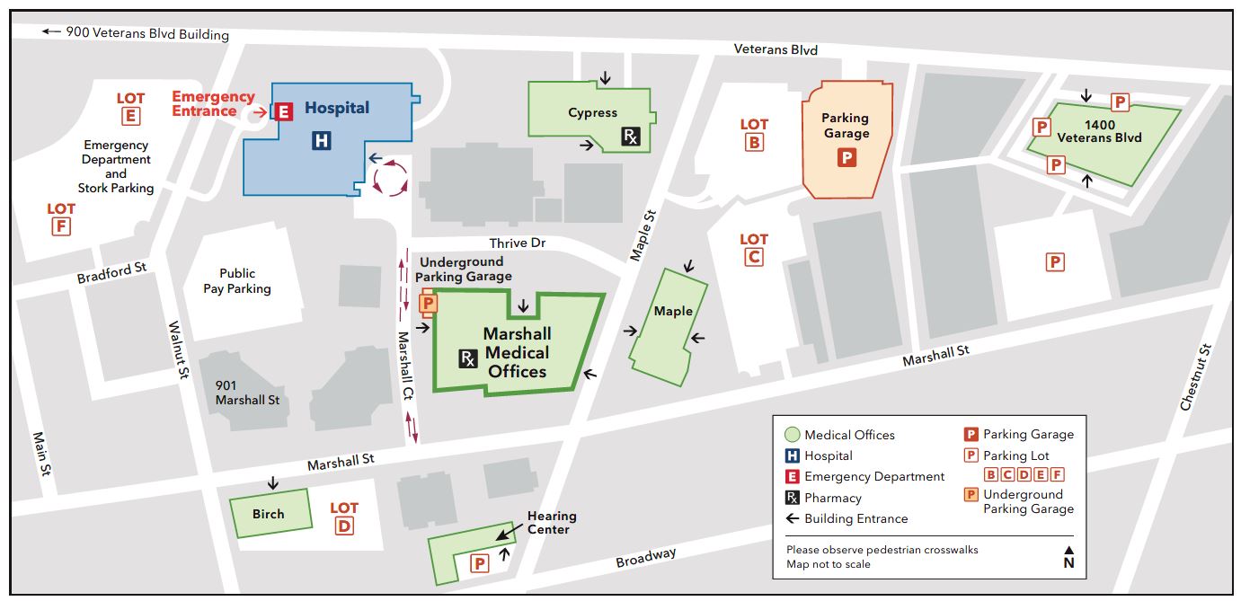 Campus Map at Redwood City Medical Center - Kaiser Permanente