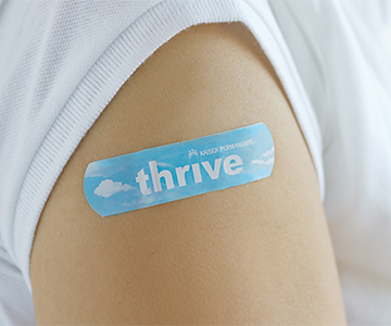 photo of arm with Thrive bandage