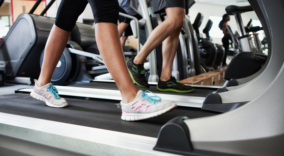 People exercising on treadmills